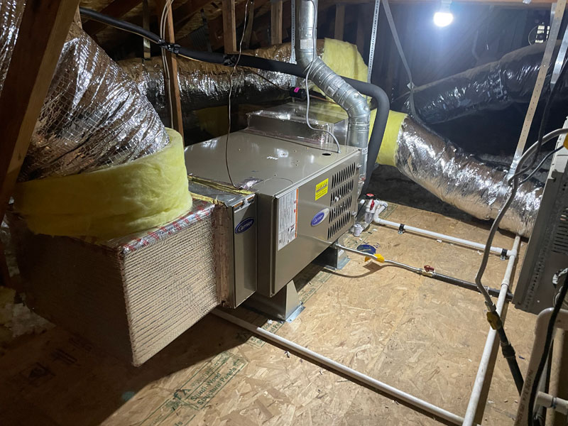 Attic Horizontal Furnace and Coil