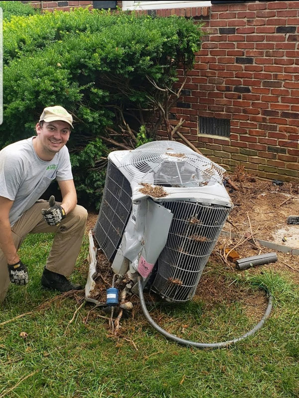 Replacing a Residential Heat Pump Destroyed By Rogue Car